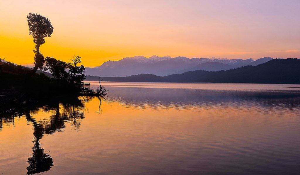 Rara lake sunset view