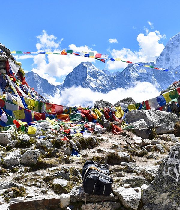 beautiful view of everest base camp in khumjung nepal