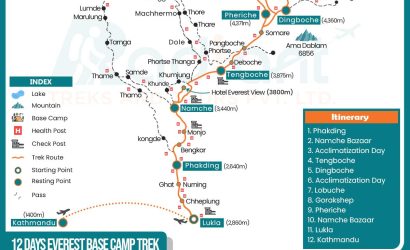 12 Days Everest Base Camp Trek Map