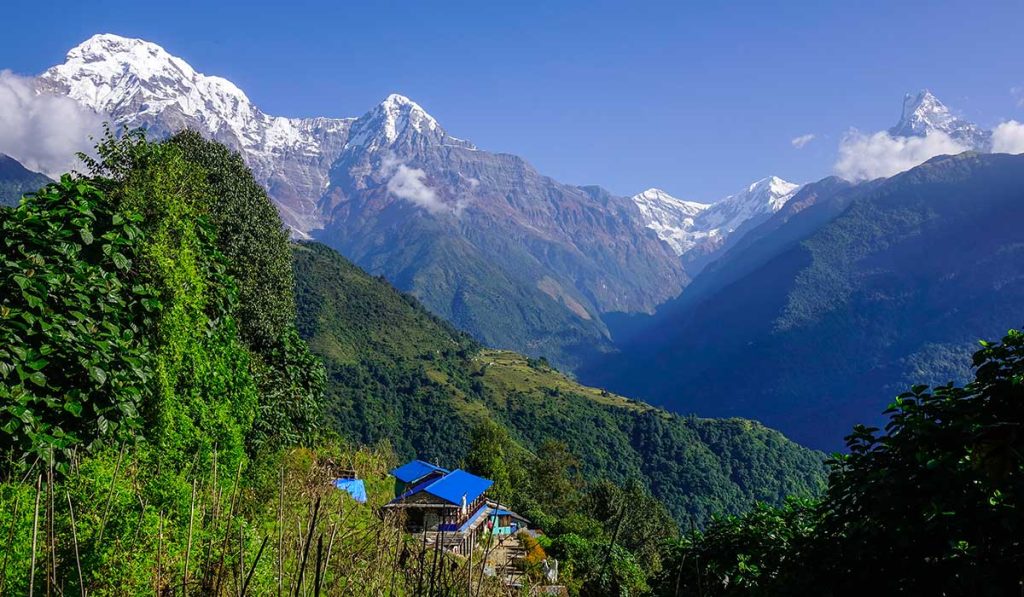 Manaslu region features green landscapes as well