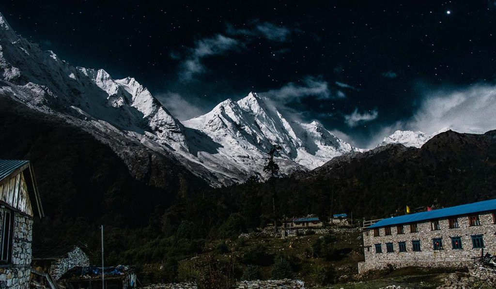 Mountain view seen during Manaslu trek in October