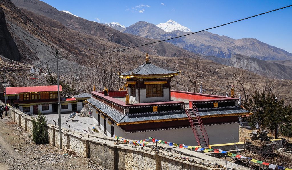 the landscape while hiking the annapurna circuit in nepal