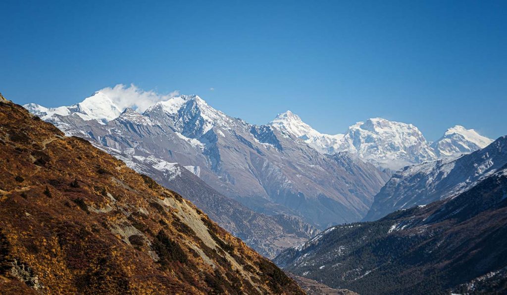 Scenic Himalayan landscape on the Manaslu trek