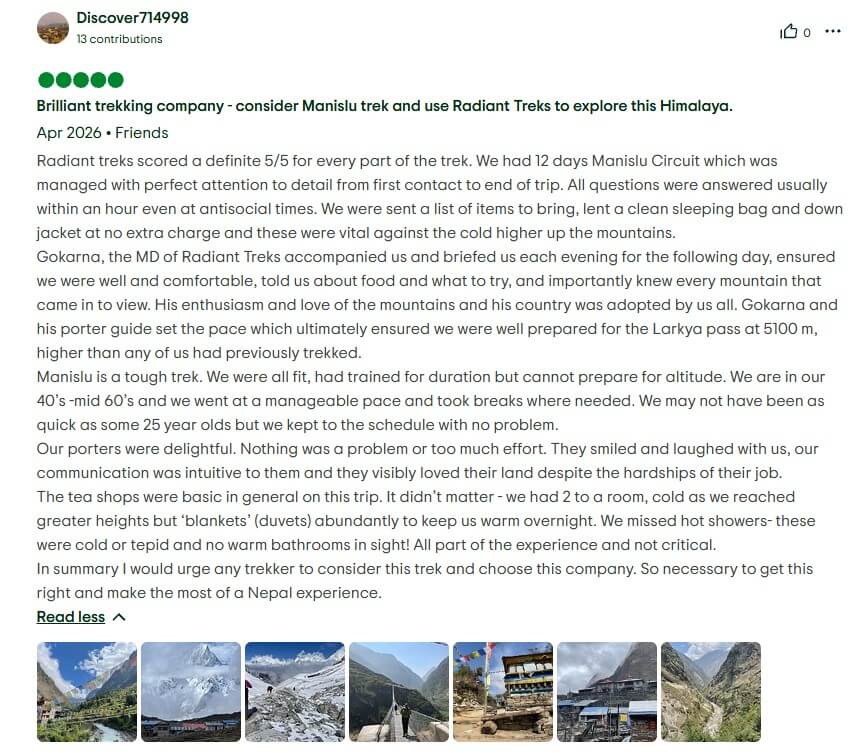 louise review radiant treks